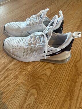 Nike White and Black Air Max 270 Sneakers